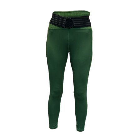 TOMMIE COPPER Women's Adjustable Strap Back Support Pro 24" Leggings, Olive, XL