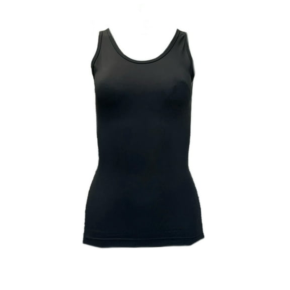 TOMMIE COPPER Women's Lower Back Support Tank Top, Black, Medium