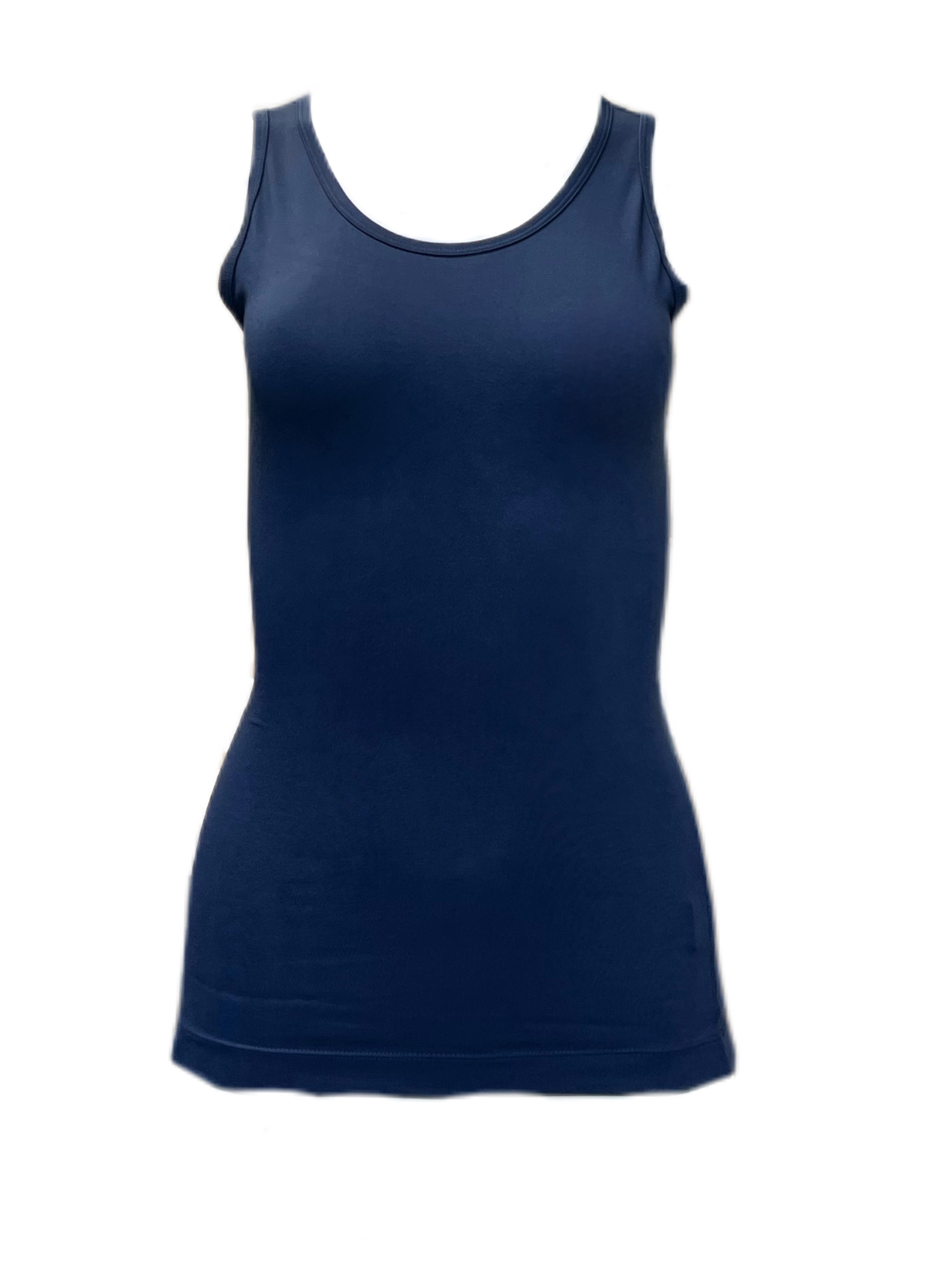 TOMMIE COPPER Women's Lower Back Support Tank Top, Navy, Small 