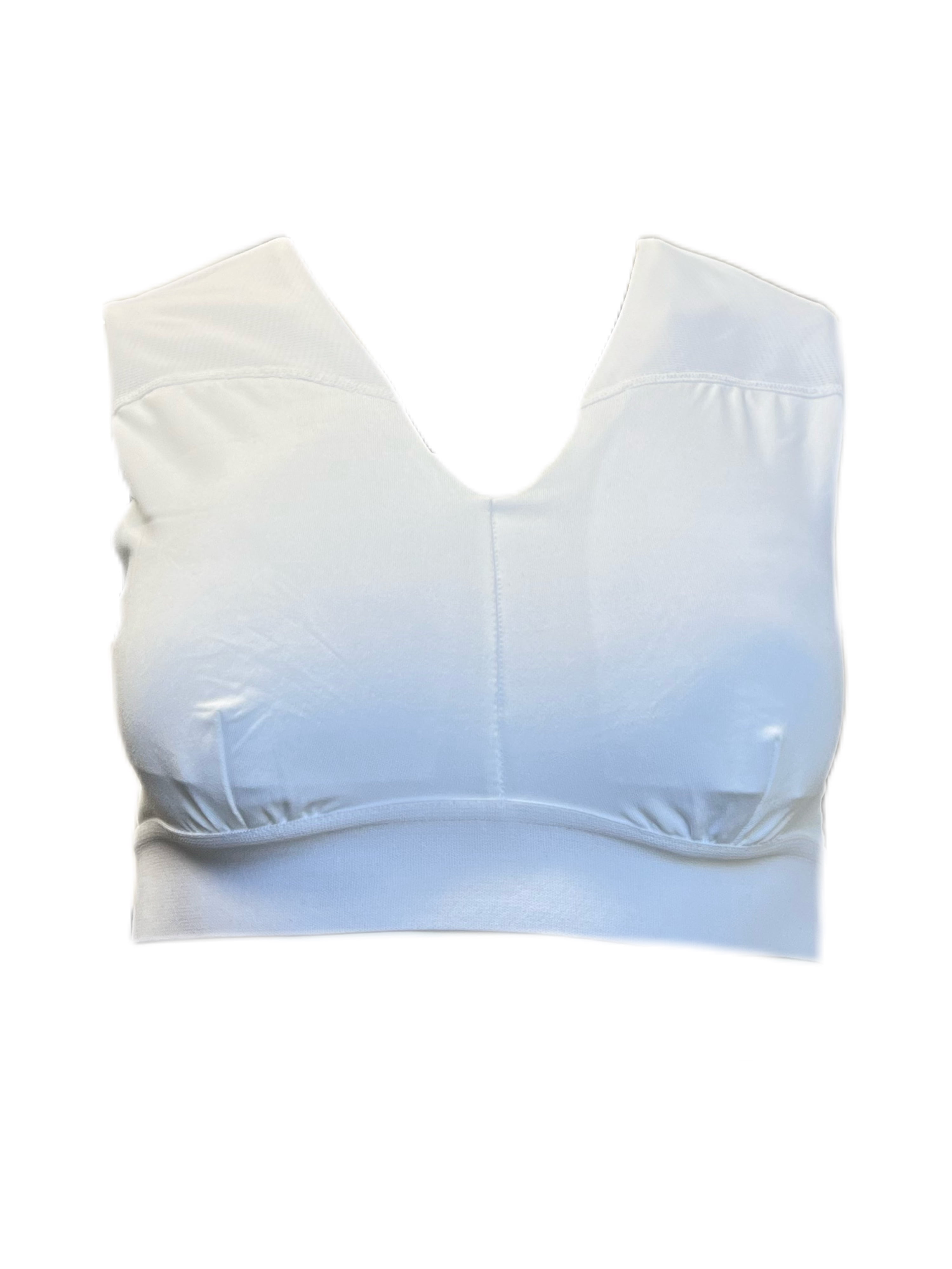 TOMMIE COPPER Womens White Shoulder Support Comfort Bra, Medium 