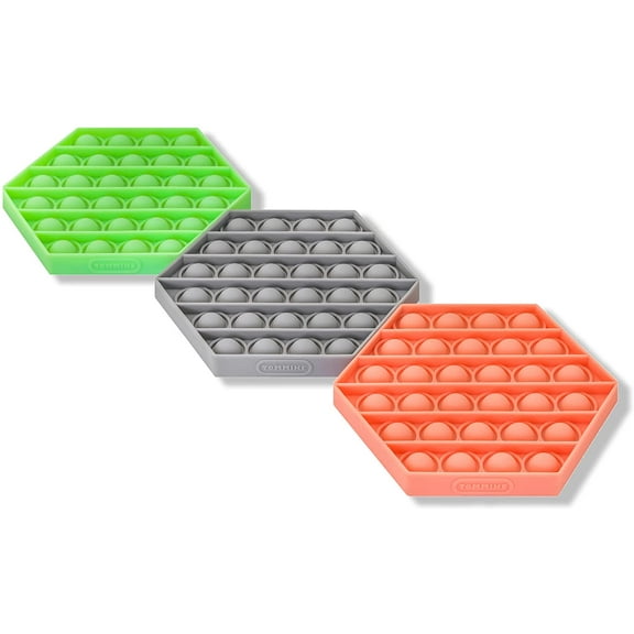TOMMIKE Hexagon Pop It Fidget Toy (3 Pack)