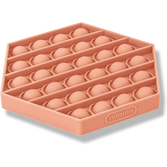 TOMMIKE Hexagon Pop It Fidget Toy (Coral)