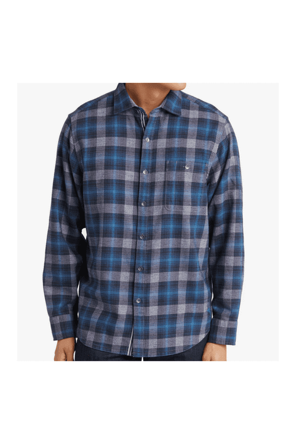 Men's Big & Tall Canyon Beach Cozy Check Long Sleeve Woven Shirt 2XB