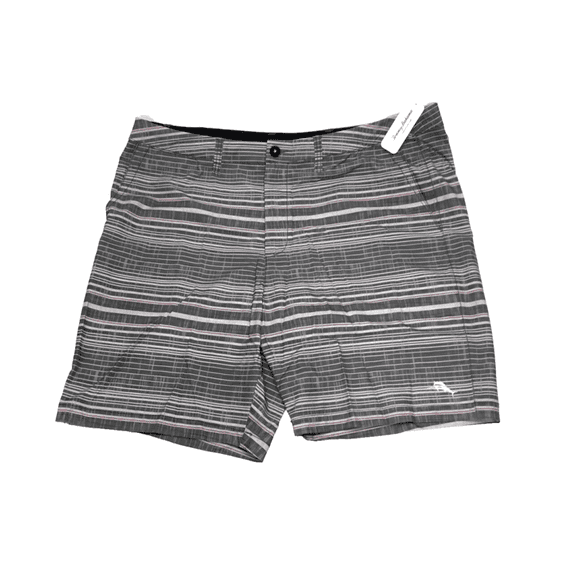 TOMMY BAHAMA Cayman Sarzana Stripe Hybrid Board Shorts Black 40