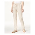 thumbnail image 1 of TOMMY HILFIGER $70 Womens New 1662 Beige Linen Drawstring Casual Pants 10 B+B, 1 of 4