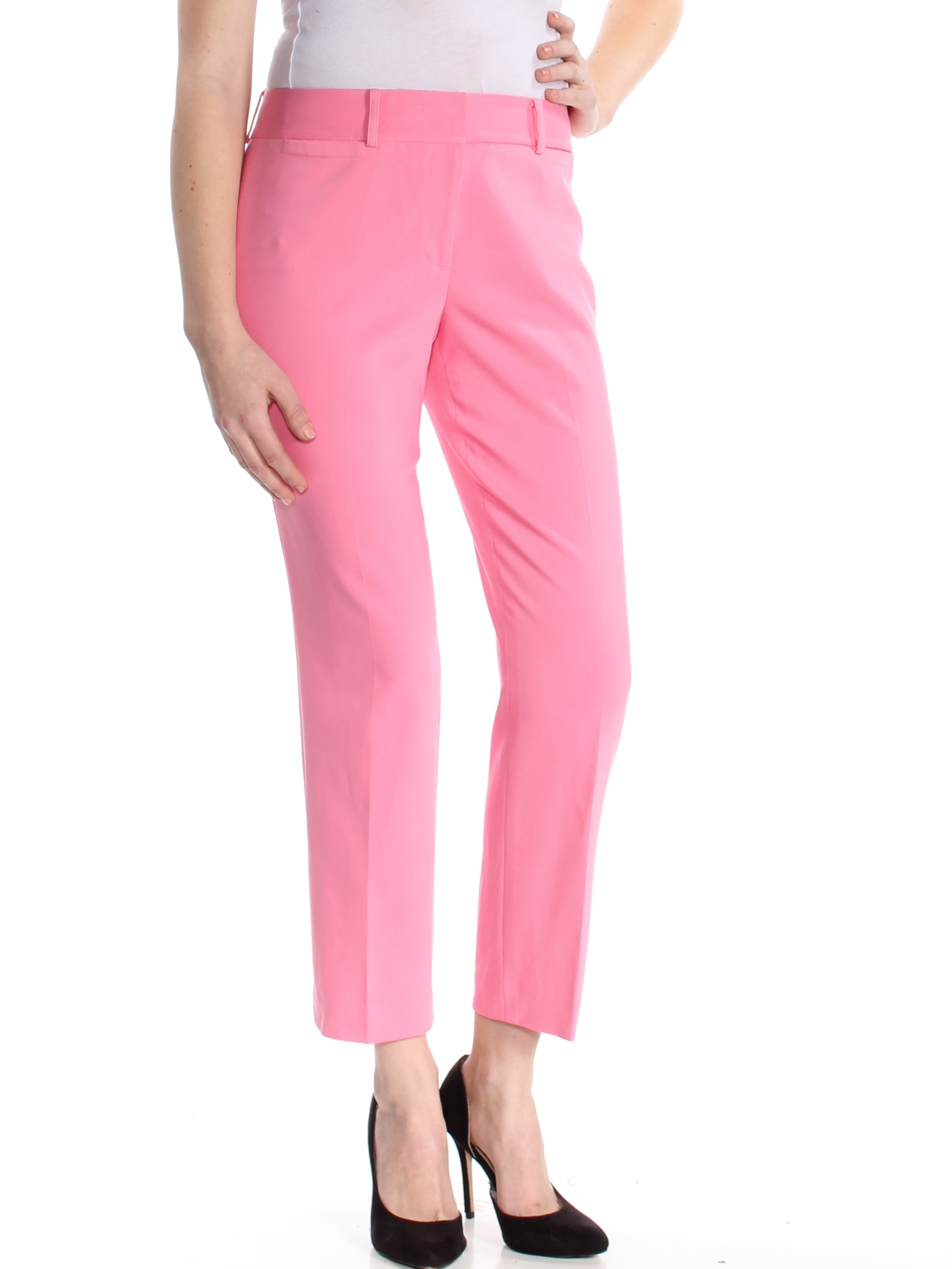 TOMMY HILFIGER $79 Womens New 1364 Pink Cropped Pants 6 B+B