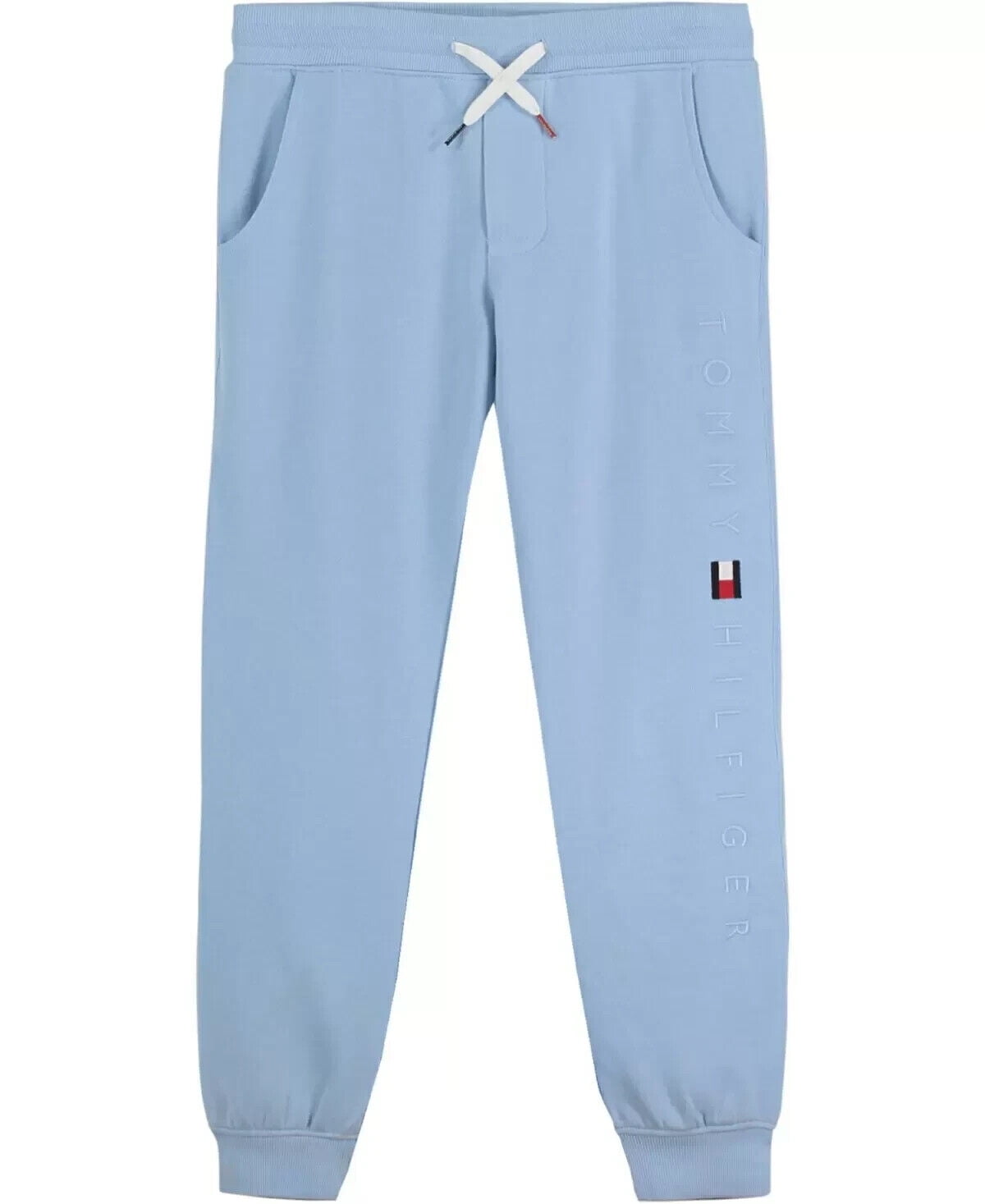 TOMMY HILFIGER Big Boys Classic Logo Sweatpants light Blue Size XL (20)  MSRP $45