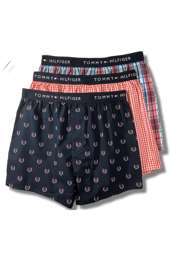 MEN X3 - 243 REGATTA MEDIUM- 3 PACK SLIM WOVEN BOXER UNDERWEAR