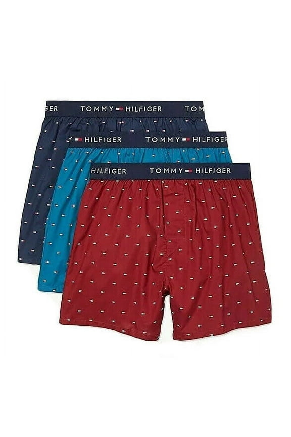 MEN X3 - SZ MAHOGANY MEDIUM - PACK SLIM FIT WOVEN BOXER UNDERWEAR