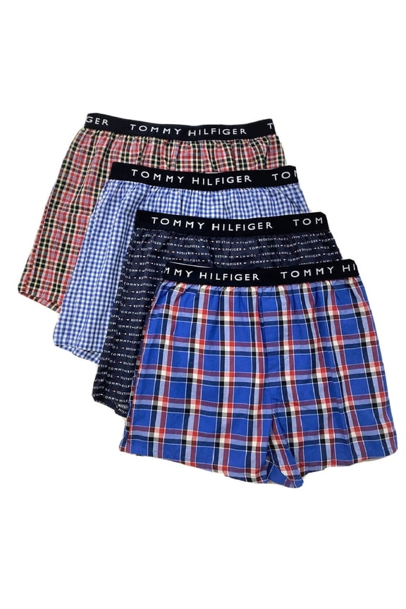 MEN X4 - 20 SUNSET SMALL - 4 PACK SLIM FIT WOVEN BOXER UNDER