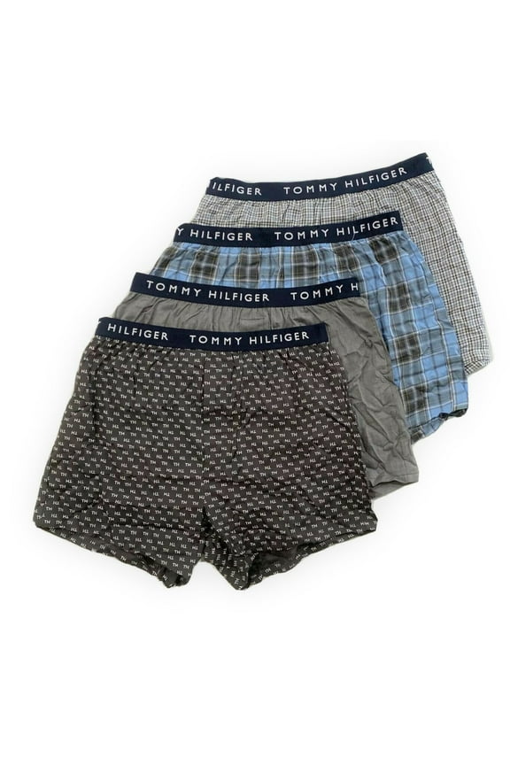 MEN X4 - RB GREY PEBBLE XLARGE - 4 PACK WOVEN BOXER UNDERWEAR