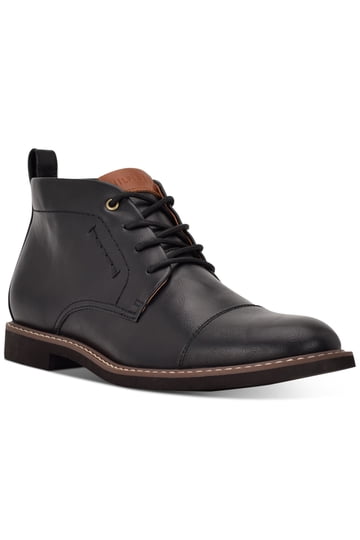 Tommy Hilfiger Men\'s Black Leather Chukka Ankle Boots Lace-Up US 12 M Amazon.com | Tommy Hilfiger Men main image 4