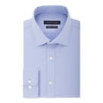 thumbnail image 1 of TOMMY HILFIGER Mens Blue Patterned Collared Classic Fit Stretch Dress Shirt 15.5- 32/33, 1 of 3