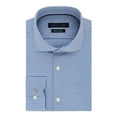 thumbnail image 1 of TOMMY HILFIGER Mens Blue Printed Collared Classic Fit Dress Shirt M 15.5- 32/33, 1 of 2