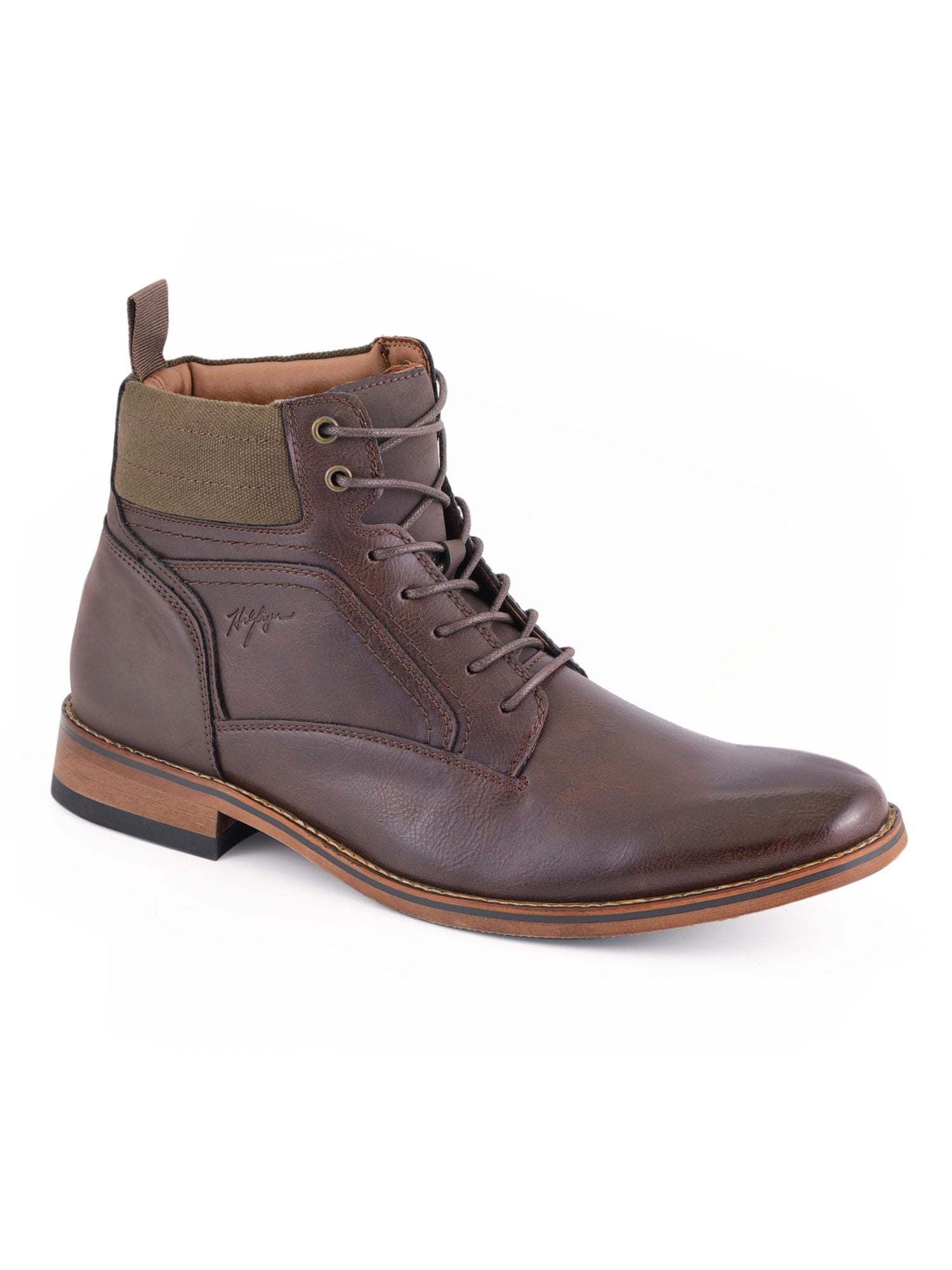 Tommy Hilfiger Duck Boots Mens Size 12 Brown‎ Beige Lace Up Ankle Boots Casual Tommy Hilfiger Cognac Brown Warm Commander Lace Up Boots main image 2