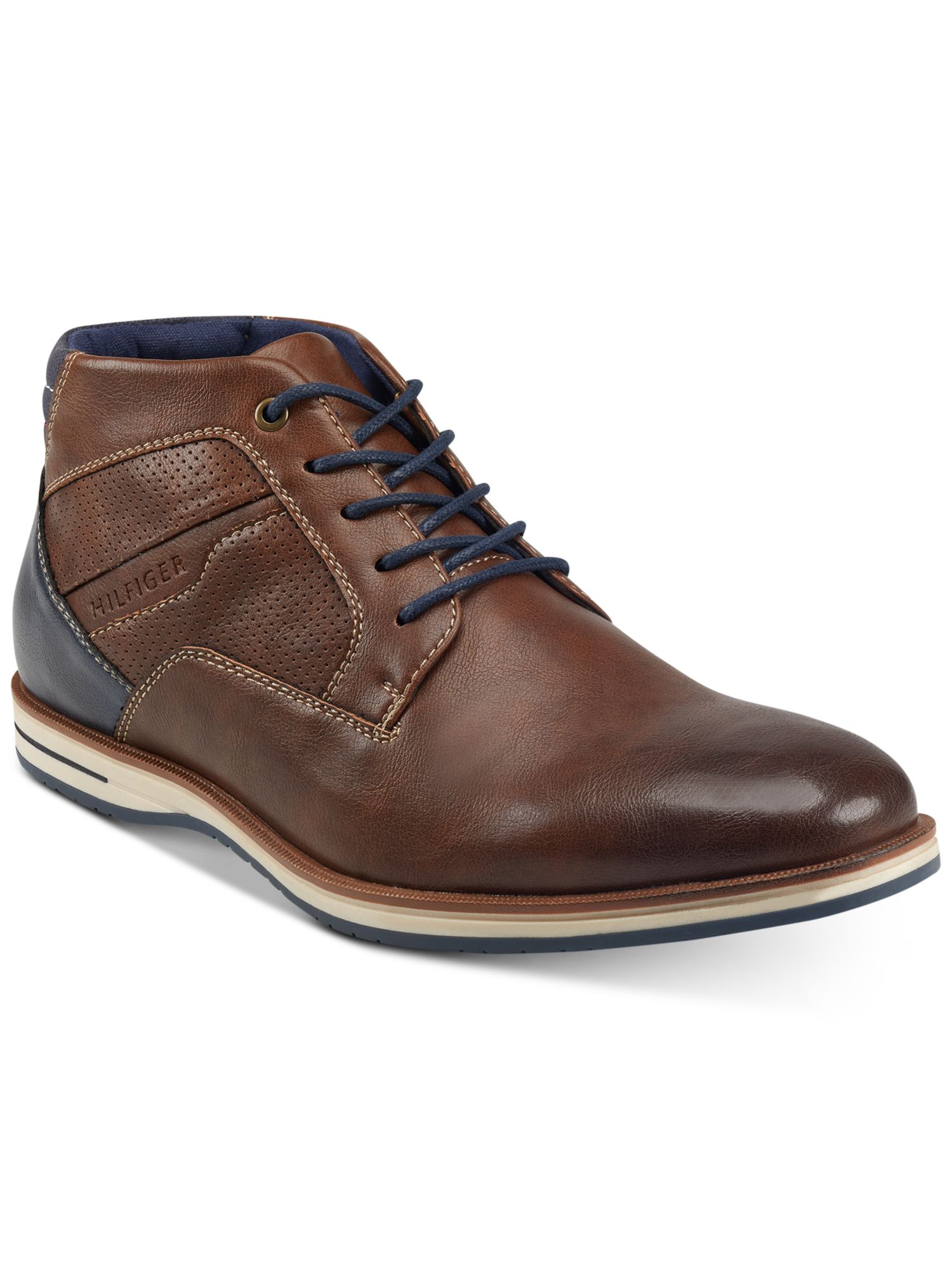 TOMMY HILFIGER Mens Brown Cushioned Comfort Ulan Round Toe Platform Lace-Up Chukka Boots 11.5 M - image 1 of 4