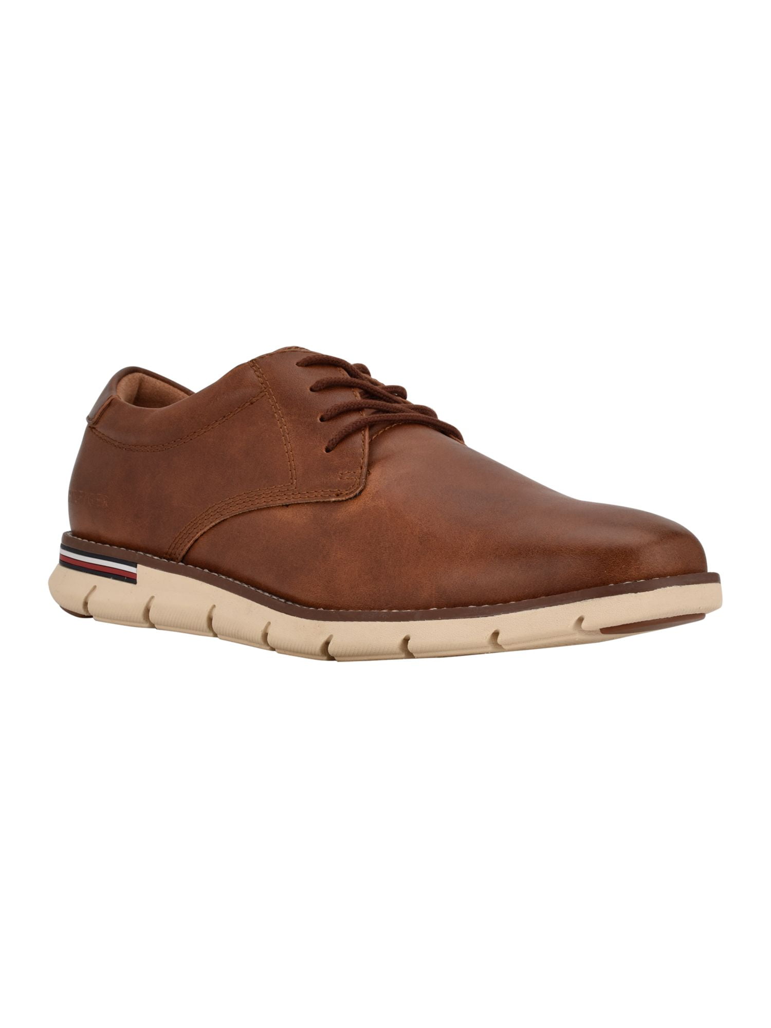 tommy hilfiger brown dress shoes Mens Padded Warren Round Toe Lace-Up Oxford 7.5 M Women's Casual Sleeveless Square fit_cat:half-down Memory foam cushioned insole Color:other color from color chart