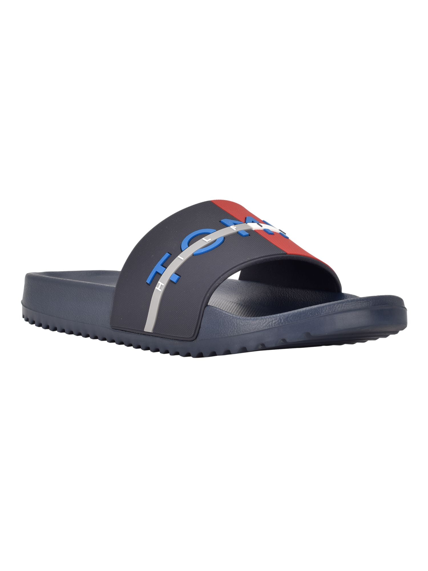 TOMMY HILFIGER Mens Navy Color Block Logo Rafael Round Toe  display picture 3