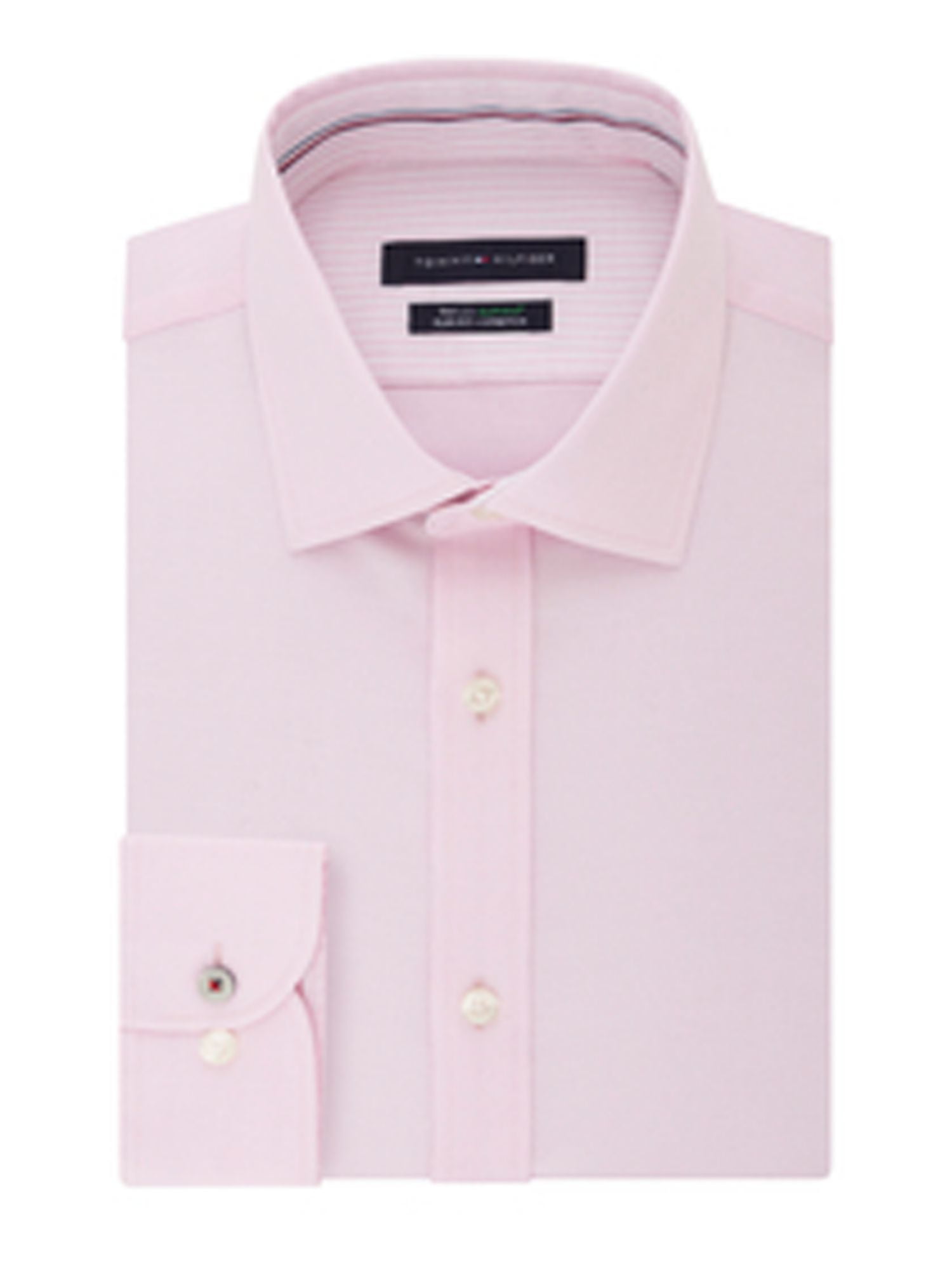 TOMMY HILFIGER Mens Pink Collared Classic Fit Dress Shirt 17.5 35\36 ...