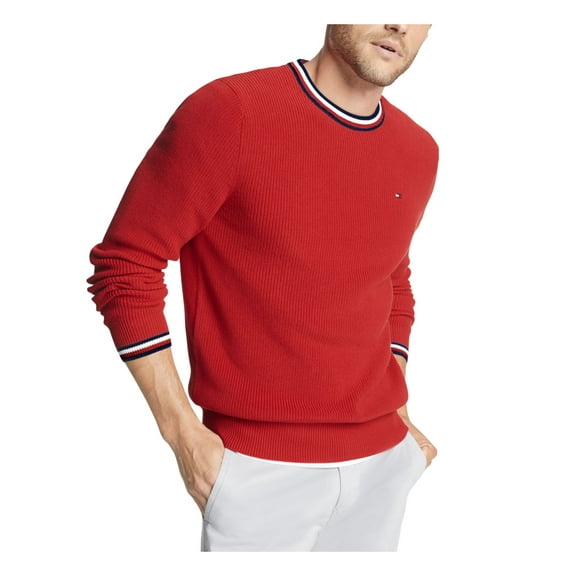TOMMY HILFIGER Mens Red Crew Neck Sweater XL