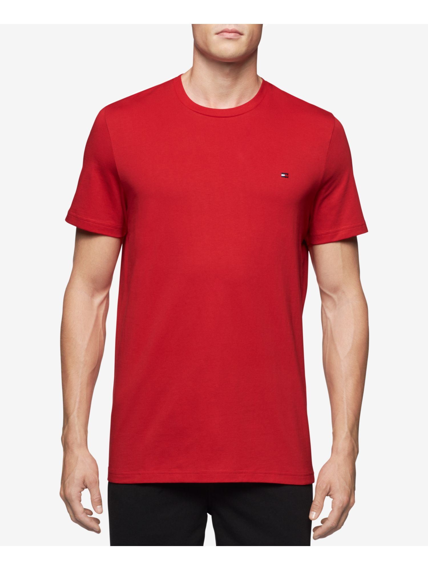 M Fit Red Classic TOMMY HILFIGER T-Shirt Lightweight, Mens