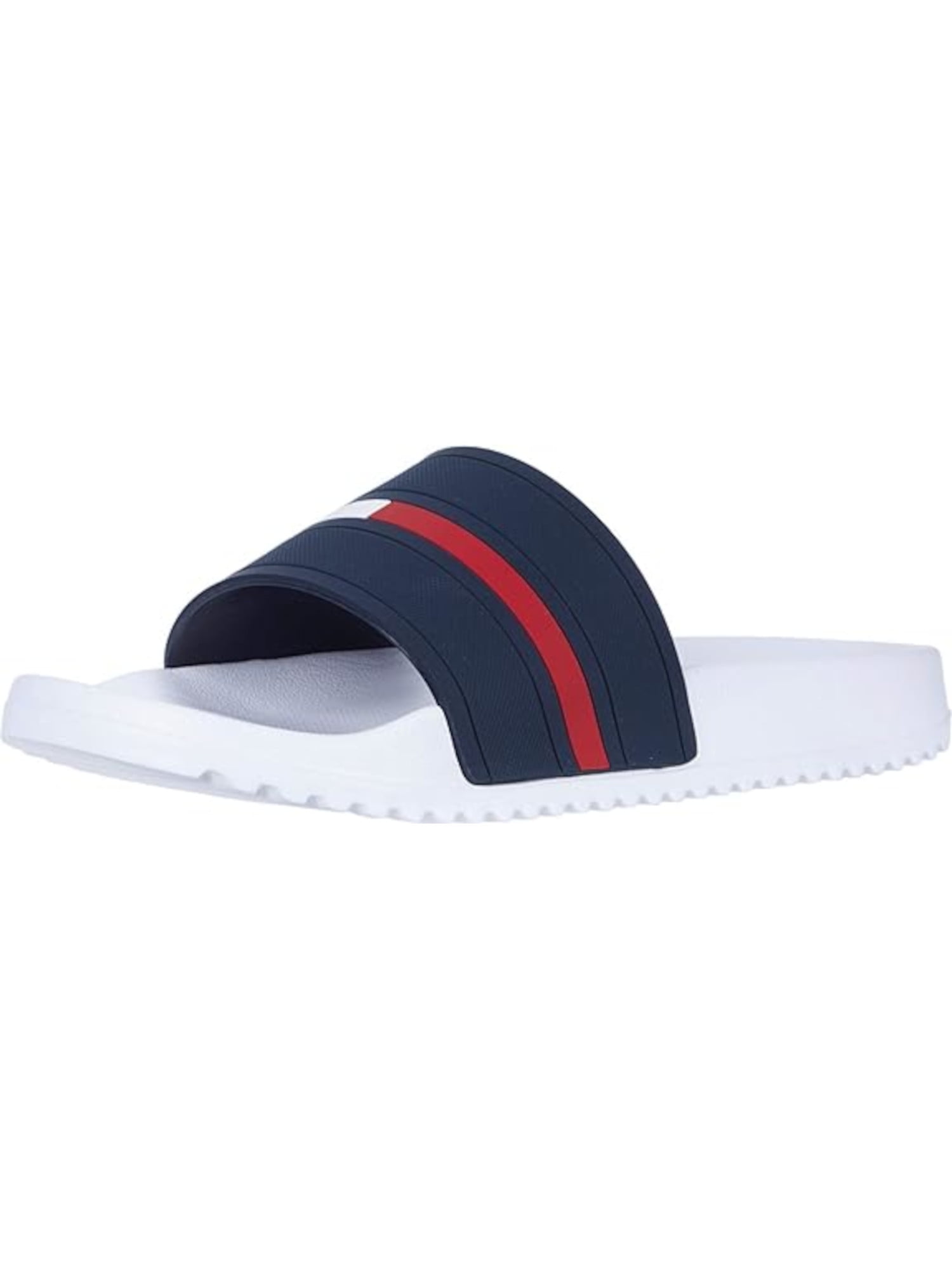 Tommy Hilfiger White Men\'s Slides Tommy Hilfiger Iridescent White Designer Pool Slide Sandals main image 2