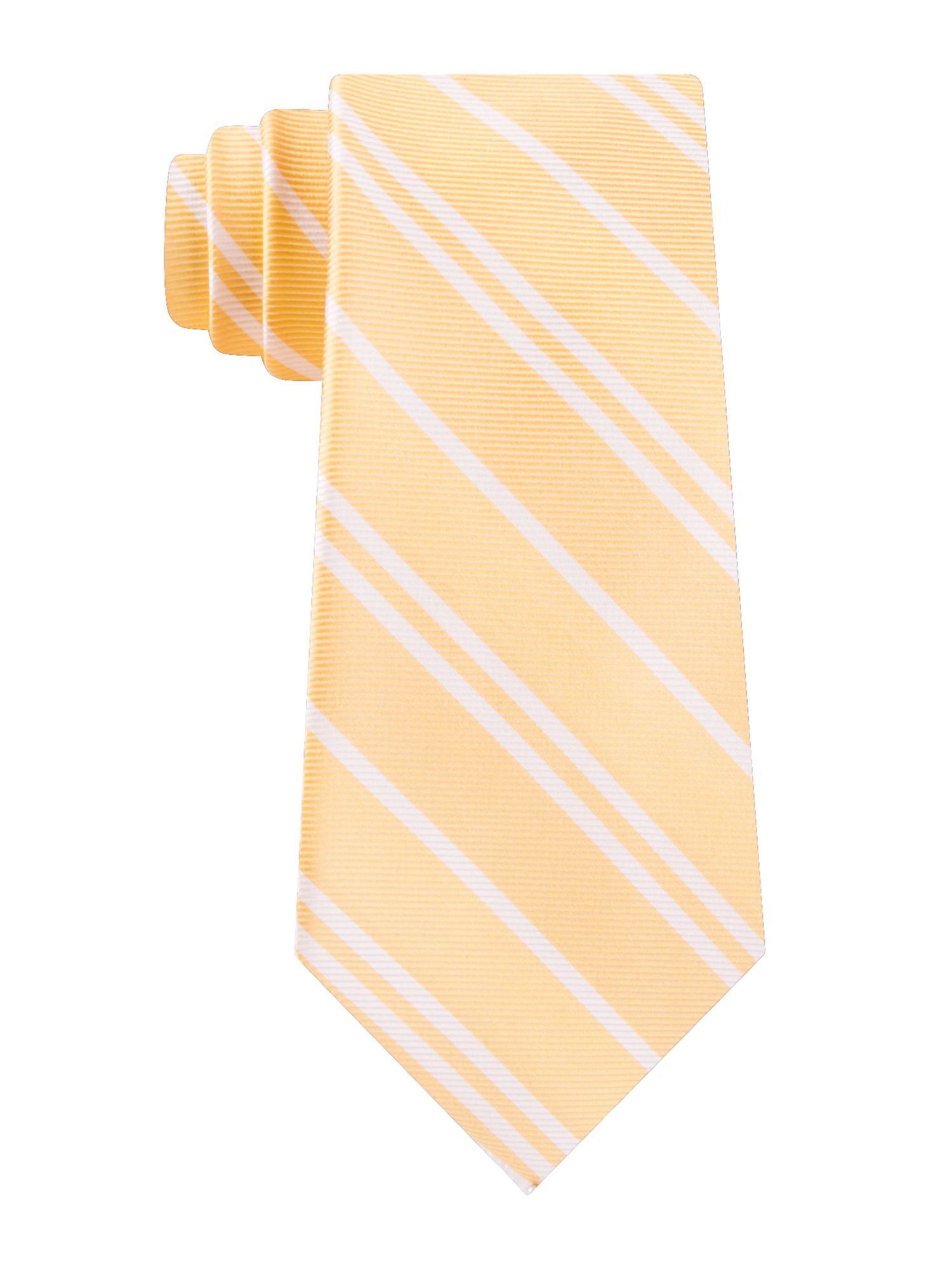 TOMMY HILFIGER Mens Yellow Stripe Classic Neck Tie Walmart