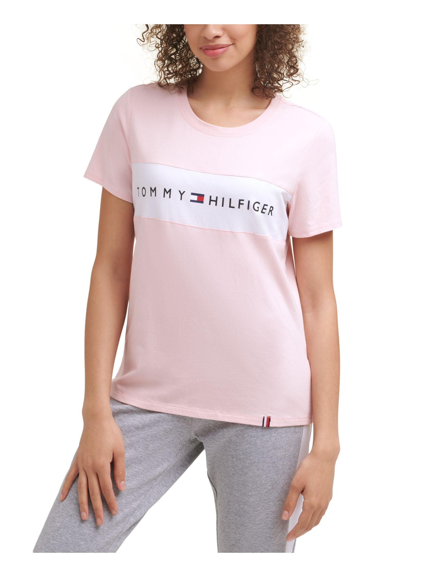 Tommy hilfiger top pink crew neck