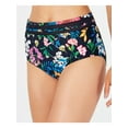 thumbnail image 1 of TOMMY HILFIGER Women's Navy Floral Stretch Lined Bikini Moderate Coverage Mesh Carnival Rosa High Waisted Swimsuit Bottom L, 1 of 4