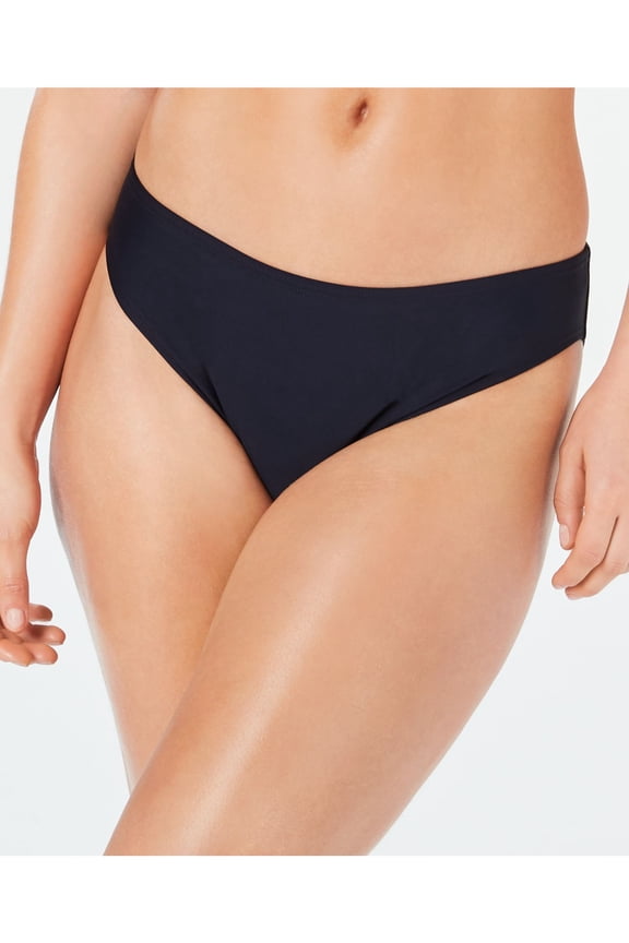 Women's Navy Stretch Lined Moderate Coverage UV Protection Bikini Swimsuit Bottom S