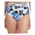 thumbnail image 1 of TOMMY HILFIGER Women's White Floral Stretch Moderate Coverage Mesh Swimsuit Bottom M, 1 of 3