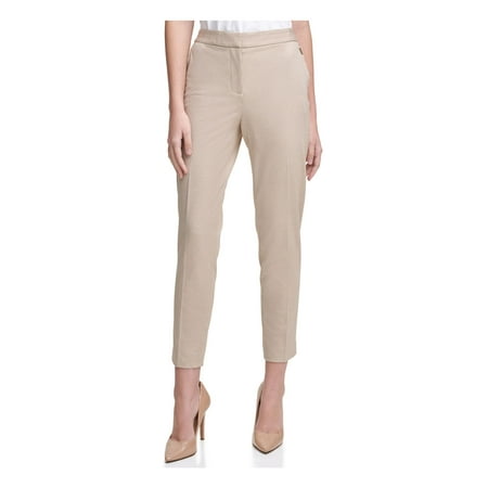 TOMMY HILFIGER Womens Beige Zippered Pocketed Skinny Pants Size: 10