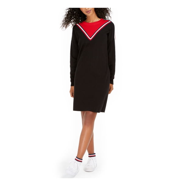 chinese dress ladies Tommy Hilfiger Long Sleeve Scuba Crepe Sheath Dress Black 4 at Amazon  Women's Clothing store main image 0