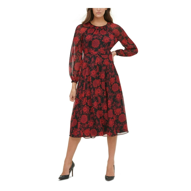 Tommy hilfiger red top and black dress