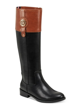Tommy hilfiger black clearance riding boots