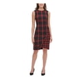 thumbnail image 1 of TOMMY HILFIGER Womens Black Sleeveless Above The Knee Sheath Dress Petites 8P, 1 of 3