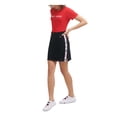 thumbnail image 1 of TOMMY HILFIGER Womens Black Stretch Embroidered Ribbed Short Active Wear A-Line Skirt XS, 1 of 4
