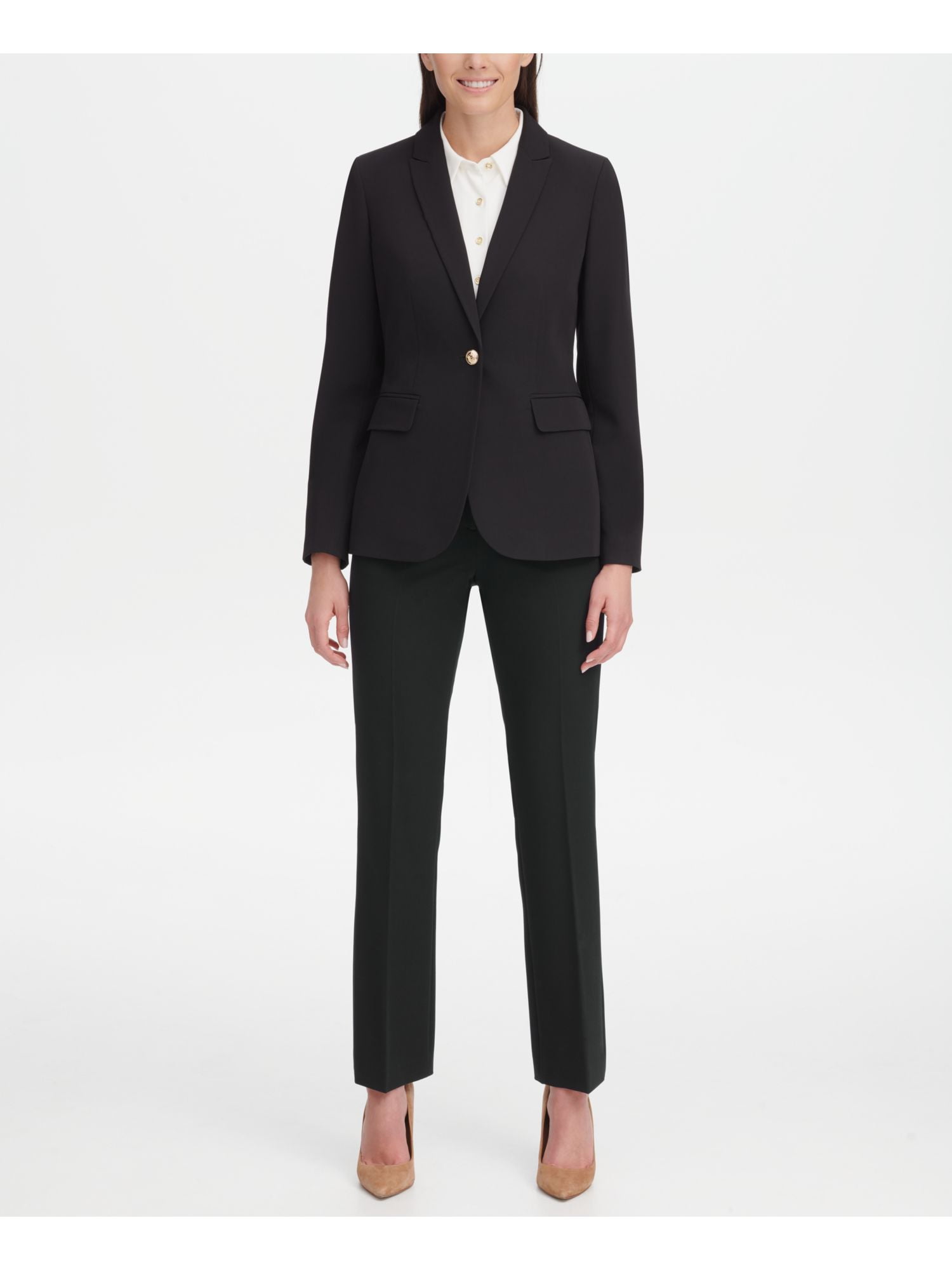 Womens Black Wear To Blazer Jacket 14 - Walmart.com