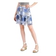 thumbnail image 1 of TOMMY HILFIGER Womens Blue Ruffled Lined Elastic Waist Tiered Printed Above The Knee Ruffled Skirt M, 1 of 4