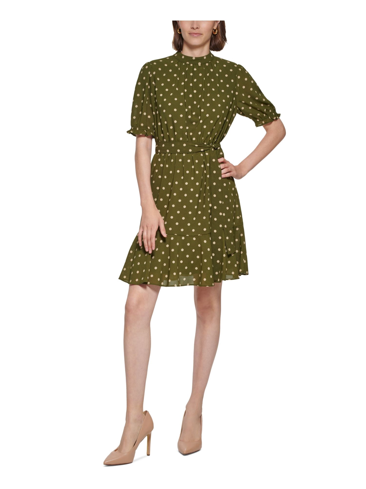 tommy hilfiger belted fit and flare dress Tommy Hilfiger Women's Belted Jacquard Fit & Flare Dress Blue Size 2 Petite  - Bed Bath & Beyond