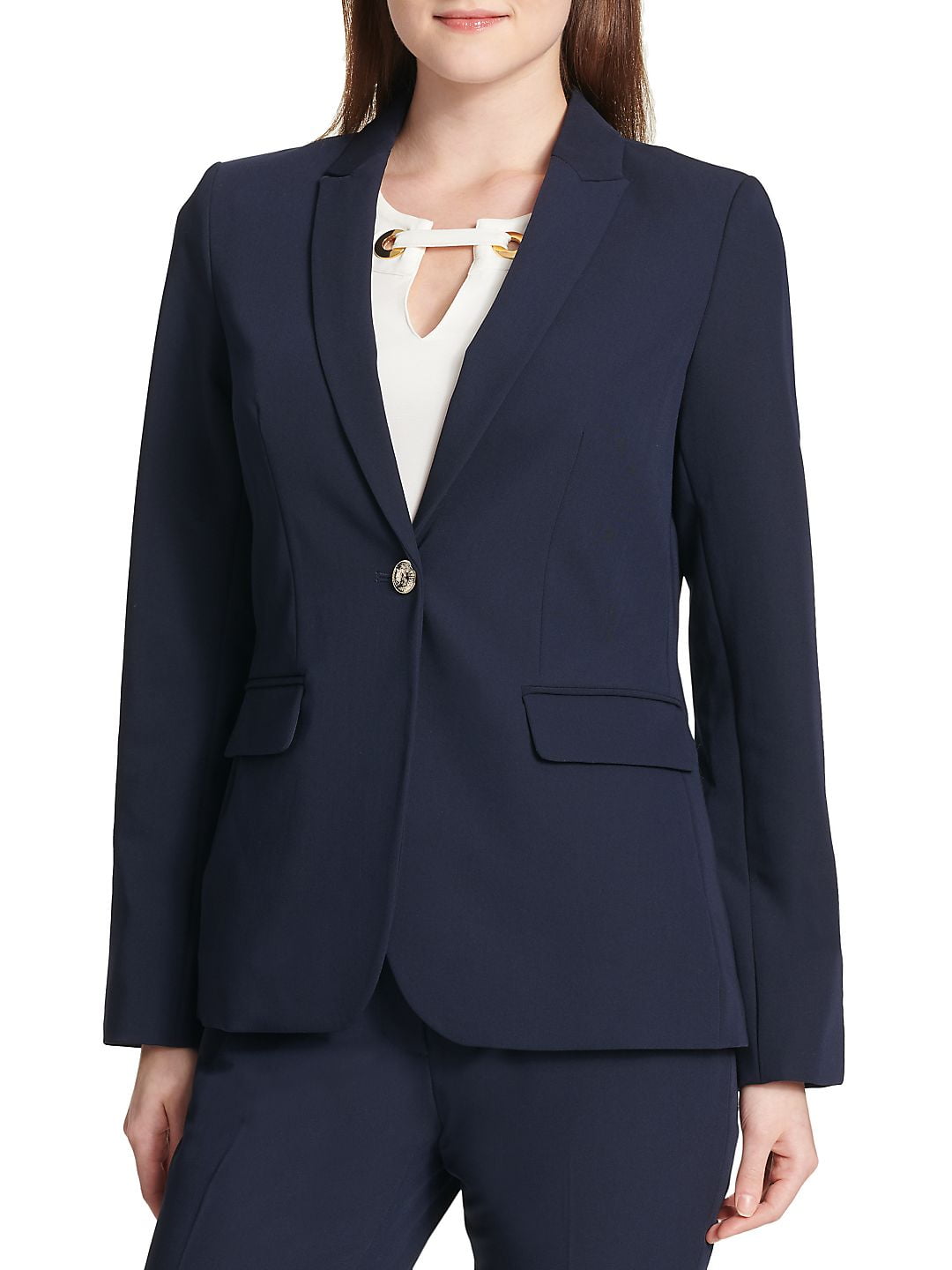 TOMMY HILFIGER Womens Navy Blazer Jacket Size 14