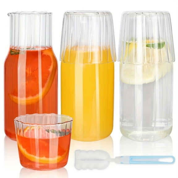 TOMNK 2/3/4 Pack 64oz Sun Tea Glass Jar - Airtight Wide Mouth Pitcher for Iced Tea/Cold Brew/Milk, 20oz Style B Option