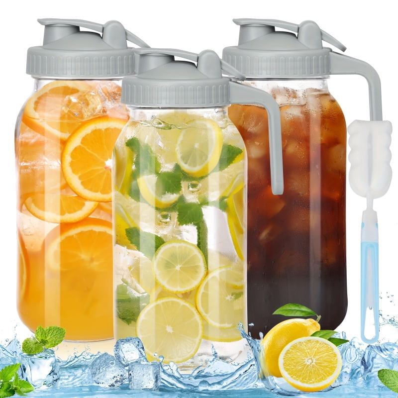 TOMNK 2/3/4pcs 64oz Sun Tea Glass Jar for Outside, Half Gallon Glass ...