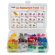 TOMORAL 128 Pcs Mini Fuses & Low Profile Mini Fuses for Car Replacement Fuses, 2A 3A 4A 5A 7.5A 10A 15A 20A 25A 30A