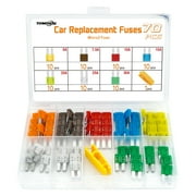 TOMORAL 70 Pcs Micro2 Fuses for Car Replacement Fuses, 5A 7.5A 10A 15A 20A 25A 30A