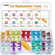 TOMORAL 79 Pcs Low Profile Mini Fuses for Car Replacement Fuses, 2A 3A 4A 5A 7.5A 10A 15A 20A 25A 30A