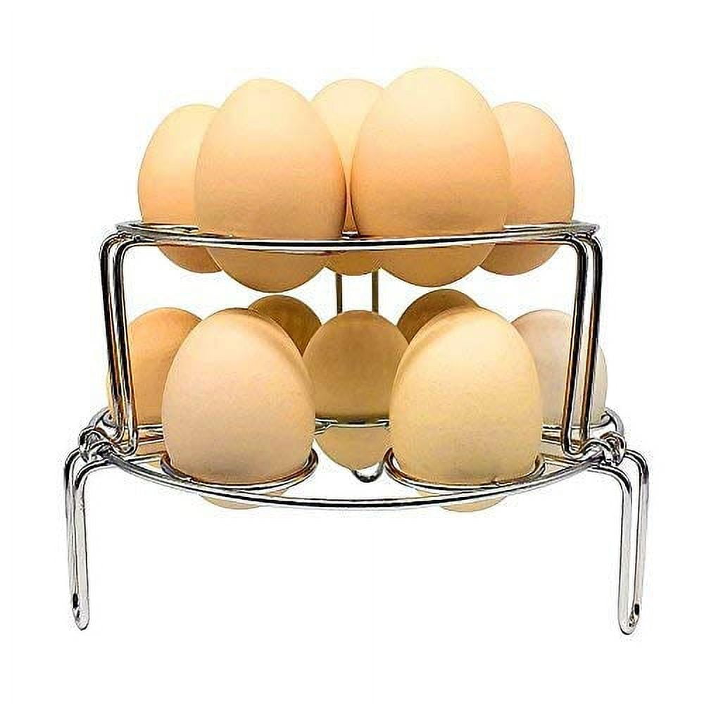 TOMOTE Egg Steamer Rack Trivet for Instant Pot Accessories 5 Qt, 6 Qt, 8 Qt  Pressure Cooker - 2 Pack Stackable 304 Stainless ste