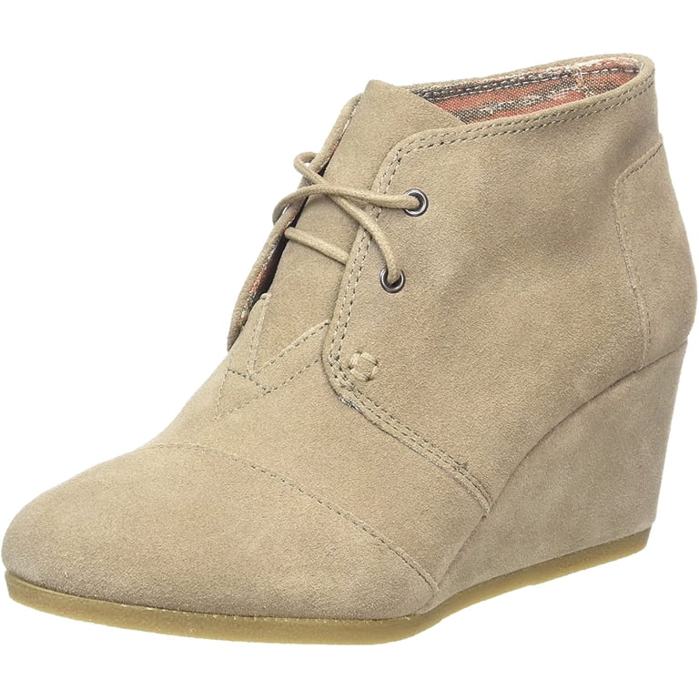 Women’s Taupe Suede Chukka Wedge Boot Bjorndal Rachel Taupe Suede Wedge Heel Chukka Bootie Shoes  main image 3