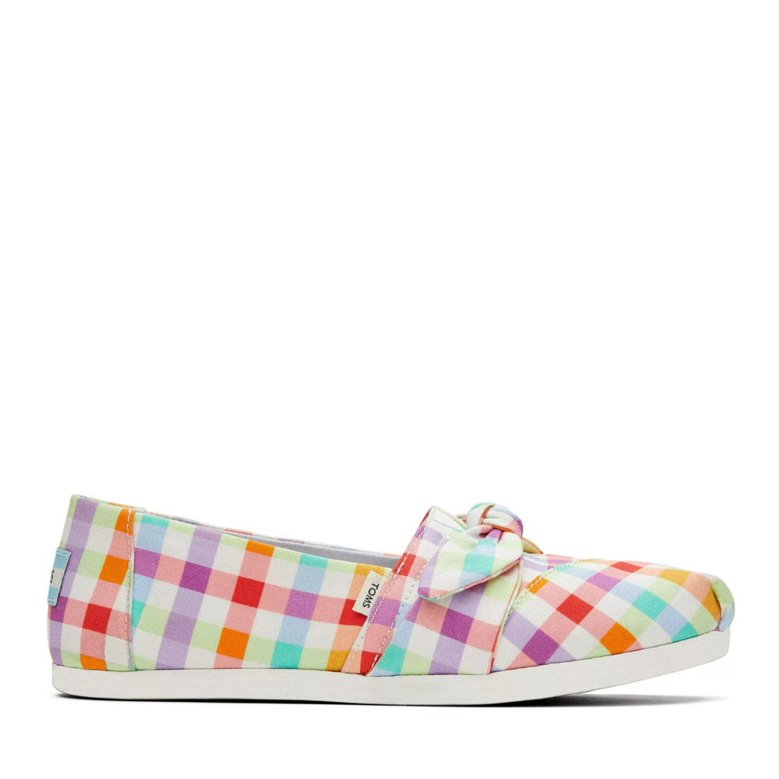 TOMS Female Adult Women 7.5 10016695 Multi Summer Plaid Bow 