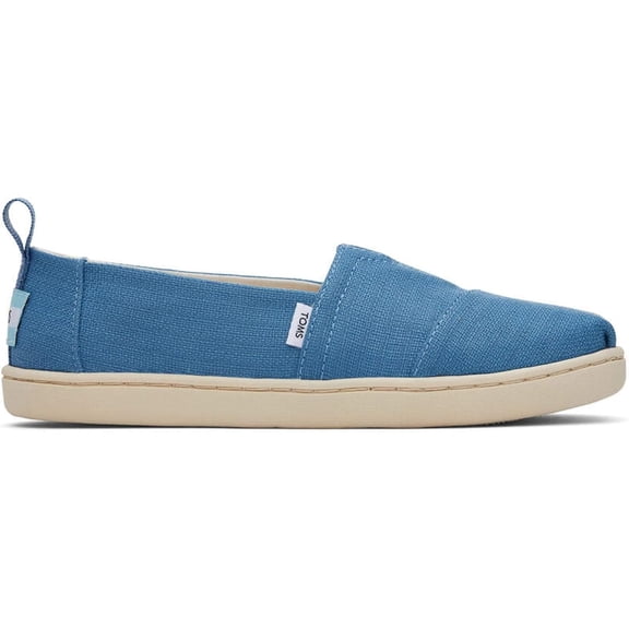 TOMS Girl's Alpargata Loafer Flat Size 12 Ocean Blue Slip-on Style